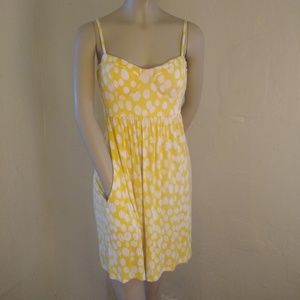 Guess yellow polka dot summer dress; XS
